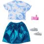 Barbie Fashions Storytelling Fashion Pack- Top and Skirt with Dinosaur - Complete Look with Outfit & Accessories