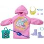 Barbie Fashions Storytelling Fashion Pack- Pink Hoodie with Dinosaur - Complete Look with Outfit & Accessories