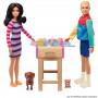 ​Barbie® Mini Playset with Pet, Accessories and Working Foosball Table, Game Night Theme