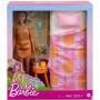​Barbie® Doll and Bedroom Playset, Indoor Furniture Playset with Barbie® Doll (11.5-inch Brunette) Wearing Pajamas and Accessories