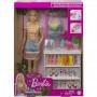 Barbie® Smoothie Bar Playset, Blonde Barbie® Doll, Smoothie Bar & 10 Accessories for Kids 3 to 7 Years Old