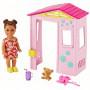 Barbie® Skipper™ Babysitters Inc.™ Accessories Set with Small Toddler Doll & Pink Playhouse, Plus Pinwheel, Teddy Bear & Cup