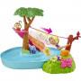 ​Barbie® and Chelsea™ The Lost Birthday™ Splashtastic Pool Surprise Playset with Chelsea™ Doll (6-in), 3 Baby Animals, Slide, Zipline & Accessories
