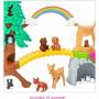 ​Barbie® Wilderness Guide Interactive Playset with Blonde Barbie® Doll (12-in/30.40-cm), Outdoor Tree, Bridge, Overhead Rainbow, 10 Animals & More