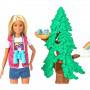 ​Barbie® Wilderness Guide Interactive Playset with Blonde Barbie® Doll (12-in/30.40-cm), Outdoor Tree, Bridge, Overhead Rainbow, 10 Animals & More
