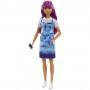 Barbie® Salon Stylist Doll (12-in/30.40-cm), Purple Hair, Accessories
