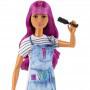 Barbie® Salon Stylist Doll (12-in/30.40-cm), Purple Hair, Accessories