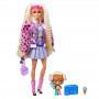 Barbie® Extra Doll #8 in Varsity Jacket with Furry Arms & Pet Teddy Bear for 3 Year Olds & Up