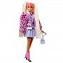 Barbie® Extra Doll #8 in Varsity Jacket with Furry Arms & Pet Teddy Bear for 3 Year Olds & Up