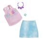 Barbie Fashion Pack, Doll Clothes, Malibu Tank, Skirt, Necklace, Bracelet, 3 & Up