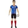 You Can Be Anything Soccer Player Barbie Ken Cropped Hair, Colorful #10 Uniform, Soccer Ball, Cleats, Tall Socks, Great Sports-Inspired