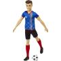 You Can Be Anything Soccer Player Barbie Ken Cropped Hair, Colorful #10 Uniform, Soccer Ball, Cleats, Tall Socks, Great Sports-Inspired