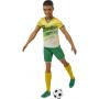 You Can Be Anything Soccer Player Barbie Ken AA Ken Soccer Doll, Short Cropped Hair, Colorful #21 Uniform, Soccer Ball, Cleats, Tall Socks, Great Sports-Inspired