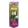 You Can Be Anything Soccer Player Barbie Ken AA Ken Soccer Doll, Short Cropped Hair, Colorful #21 Uniform, Soccer Ball, Cleats, Tall Socks, Great Sports-Inspired