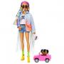 Barbie Extra 5-Doll Set, Each Wearing Colorful, Layered Outfit with Accessories & Pet,