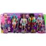 Barbie Extra 5-Doll Set, Each Wearing Colorful, Layered Outfit with Accessories & Pet,