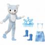 Barbie Doll Cutie Reveal Husky Plush Costume Doll With Pet, Color Change, Snowflake Sparkle