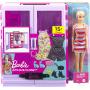 Barbie Closet, Kids Toys, Barbie Fashionistas Playset, includes 3 complete looks, 6 hangers and doll