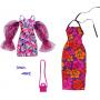 Barbie Clothes, Floral-themed Fashion And Accessory 2-Pack For Barbie Dolls