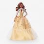 2023 Holiday Barbie Doll, Seasonal Collector Gift, Golden Gown And Dark Brown Hair