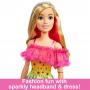 Large Barbie Doll, 28 Inches Tall, Blond Hair And Rainbow Dress