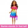 Large Barbie Doll, 28 Inches Tall, Blond Hair And Rainbow Dress (latin)