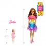 Large Barbie Doll, 28 Inches Tall, Blond Hair And Rainbow Dress (latin)