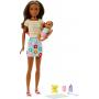 Barbie Dolls And Accessories, Skipper Doll With Baby Figure And 5 Accessories, Babysitters Inc. Playset