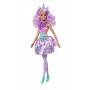 Four Fairytale Barbie Dolls With Colorful Hair, Unicorn And Fairy theme