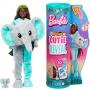 Barbie Dolls and Accessories, Cutie Reveal Doll with Elephant Plush Costume & 10 Surprises Including Color Change, Jungle Series