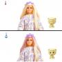 Barbie Cutie Reveal Doll & Accessories, Cozy Cute Tees Lion, “Hope” Tee, Purple-Streaked Blonde Hair, Brown Eyes