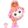 Barbie Small Dolls and Accessories, Barbie Cutie Reveal Chelsea Doll with Monkey Plush Costume & 7 Surprises Including Color Change, Jungle Series