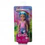 Royal Chelsea Barbie Doll With Blue Hair, Colorful Printed Skirt