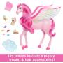 Barbie A Touch Of Magic Pink Pegasus With Puppy, Winged Horse Toys With Lights And Sounds