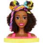 Barbie Deluxe Styling Head With Color Reveal Accessories And Curly Brown Rainbow Hair