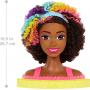 Barbie Deluxe Styling Head With Color Reveal Accessories And Curly Brown Rainbow Hair