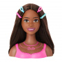 Barbie Doll Styling Head, Brown Hair With 20 Colorful Accessories