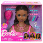 Barbie Doll Styling Head, Brown Hair With 20 Colorful Accessories