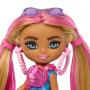 Barbie Extra Mini Minis Doll With Pink And Blond Hair, Accessories And Doll Stand, 3.25-Inch Collectible