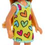 Barbie Chelsea Doll, Small Doll Wearing Removable Heart-Print Dress With Blond Hair & Blue Eyes