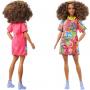 Barbie® Fashionistas® Doll #201, Brunette With Graffiti Dress, new packaging