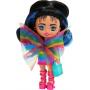 Barbie Extra Mini Minis Doll With Rainbow Dress, Accessories And Doll Stand, 3.25-Inch Collectible