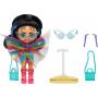 Barbie Extra Mini Minis Doll With Rainbow Dress, Accessories And Doll Stand, 3.25-Inch Collectible