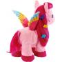 Barbie A Touch of Magic Stuffed Animals, Walk & Flutter Pegasus Plush, 11-Inch Walking Plushie with Hair Accessories and Sound Feature