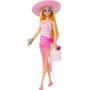 Blonde Barbie Doll With Swimsuit And Beach-themed Accessories