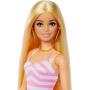 Blonde Barbie Doll With Swimsuit And Beach-themed Accessories