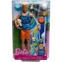 Ken Doll With Surfboard, Poseable Blonde Barbie Ken Beach Doll