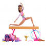 Barbie Gymnastics Playset With Blonde Fashion Doll, Balance Beam, 10+ Accessories & Flip Feature