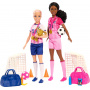 Barbie Careers Dolls & 15 Accessories, Soccer Player Playset Brooklyn” & Blonde Petite Player Dolls, 2 Nets, 2 Balls & More (Amazon Exclusive)