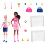 Barbie Careers Dolls & 15 Accessories, Soccer Player Playset Brooklyn” & Blonde Petite Player Dolls, 2 Nets, 2 Balls & More (Amazon Exclusive)